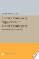 Cover of Ernest Hemingway. Supplement to Ernest Hemingway