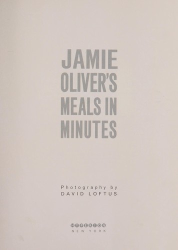 Cover of Jamie Oliver's meals in minutes