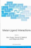Cover of Metal-ligand interactions