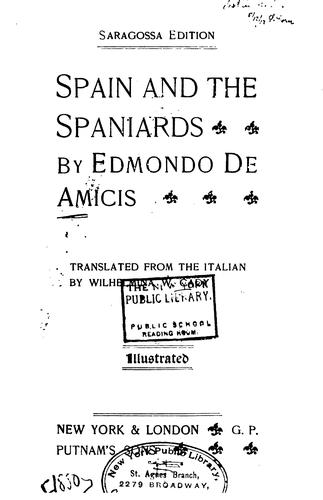 Cover of Spain and the Spaniards