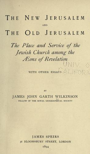 Cover of The New Jerusalem and the Old Jerusalem