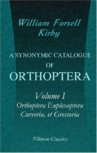 Cover of A Synonymic Catalogue of Orthoptera