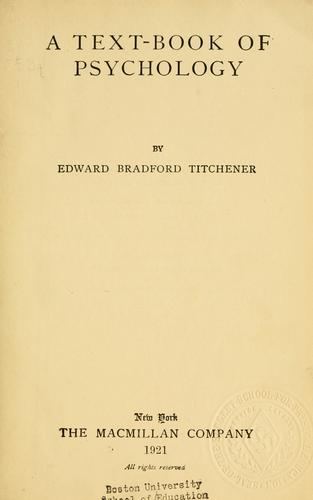 Cover of A text-book of psychology
