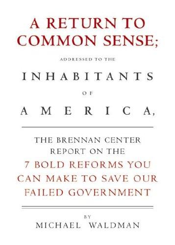 Cover of A Return to Common Sense