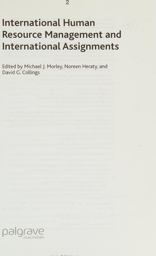 Cover of International human resource management and international assignments