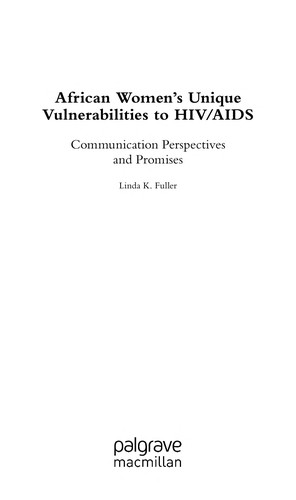 Cover of African Women's Unique Vulnerabilities