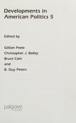 Cover of Developments in American politics 5