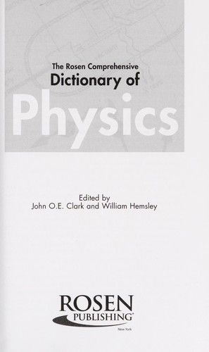 Cover of The Rosen comprehensive dictionary of physics