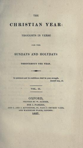 Cover of The Christian year