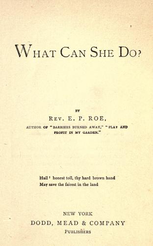 Cover of What Can She Do