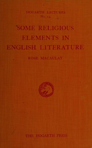 Cover of Some religious elements in English literature