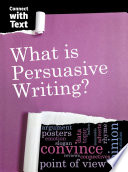 Cover of What is Persuasive Writing?