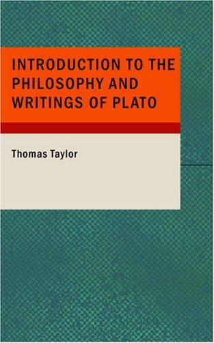 Cover of Introduction to the Philosophy and Writings of Plato