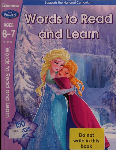 Cover of Disney Frozen words to read and learn learning workbook
