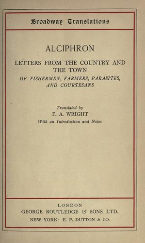 Cover of Letters from the Country and the Town of Fishermen, Farmers, Parasites, and Courtesans