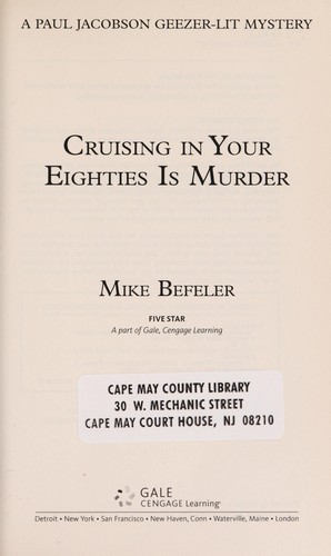 Cover of Cruising in your eighties is murder