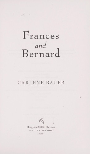 Cover of Frances and Bernard