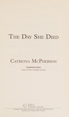 Cover of The day she died