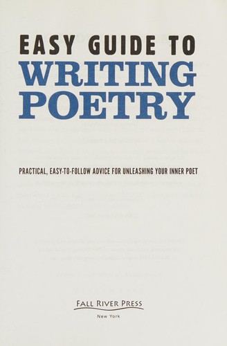 Cover of Easy Guide to Writing Poetry