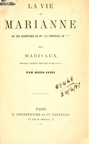 Cover of La vie de Marianne