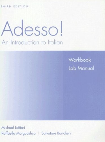 Cover of Workbook/Lab Manual for Adesso!