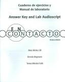 Cover of Cuaderno de ejercicios y Manual de laboratorio Answer Key and Lab Auido Script for En contacto