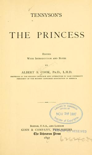 Cover of Tennyson's The princess