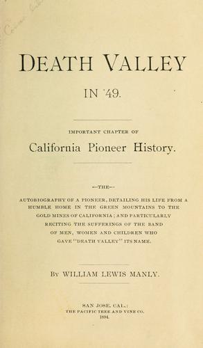 Cover of Death Valley in '49
