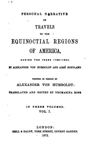 Cover of Voyage aux régions équinoxiales