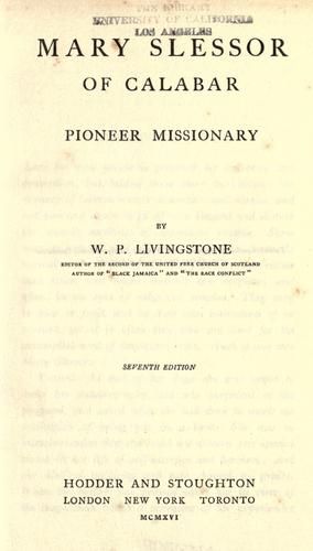 Cover of Mary Slessor