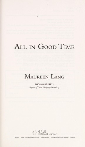 Cover of All in good time