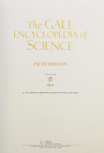 Cover of Gale Encyclopedia of Science: 8 Volume set