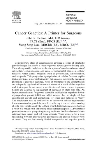 Cover of Hereditary cancer syndromes