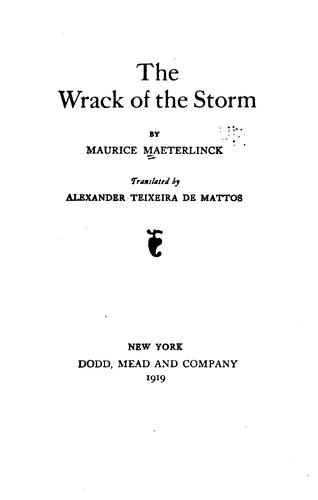 Cover of The Wrack of the Storm