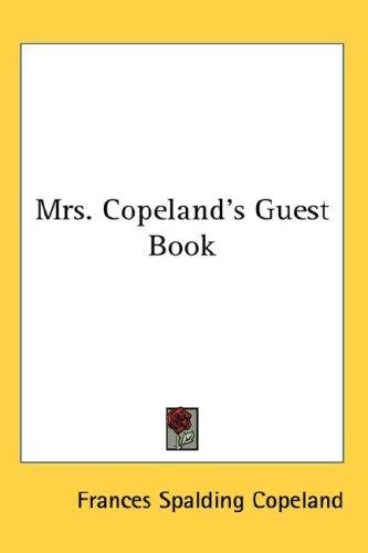 Cover of Mrs. Copeland's guest book