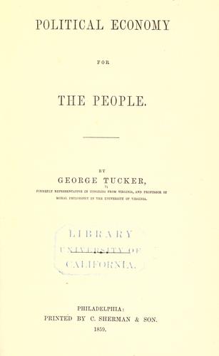 Cover of Political economy for the people