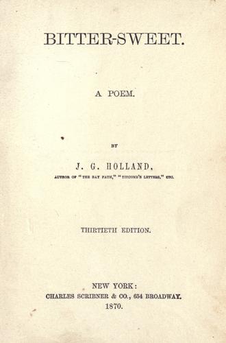 Cover of Bitter-sweet