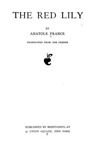 Cover of The red lily