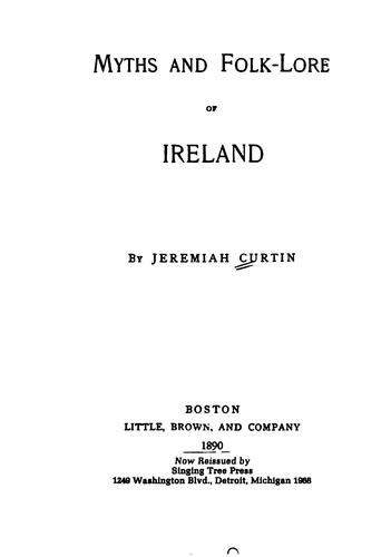 Cover of Myths and folk-lore of Ireland