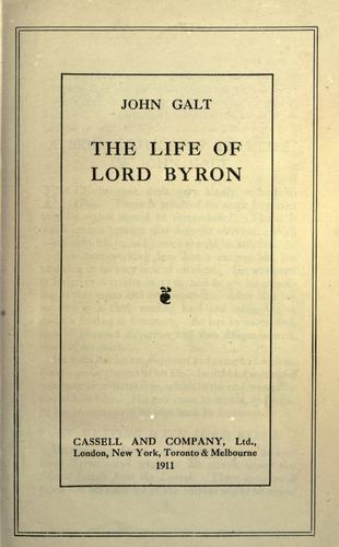 Cover of The life of Lord Byron