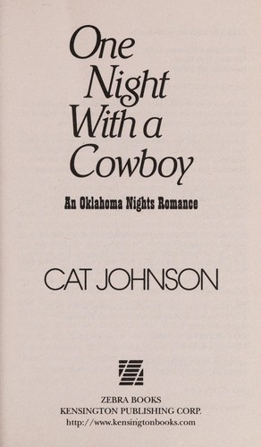 Cover of One night with a cowboy