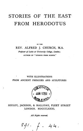 Cover of Stories of the East from Herodotus