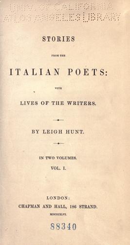 Cover of Stories from the Italian poets