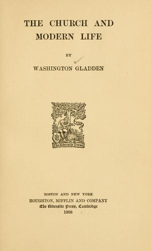 Cover of The church and modern life