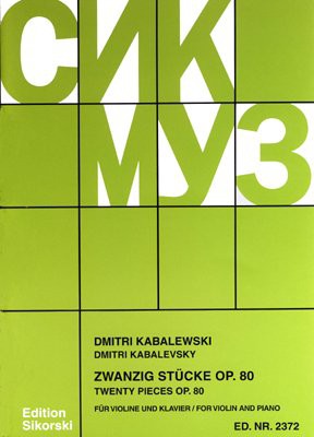 Cover of 20 Pieces, Op. 80