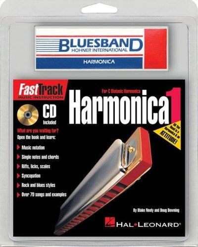 Cover of FastTrack Mini Harnonica Method - Book 1 with Hohner Blues Harmonica