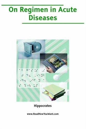 Cover of On Regimen in Acute Diseases