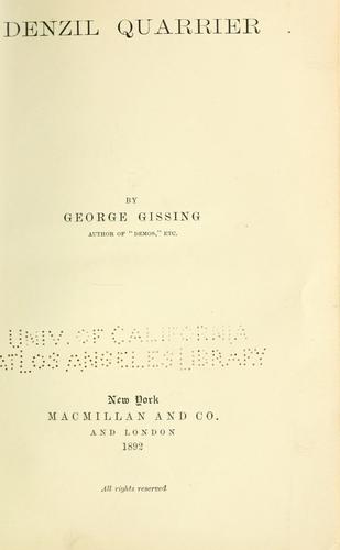 Cover of Denzil Quarrier