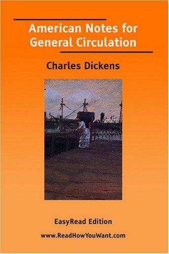 Cover of American Notes for General Circulation