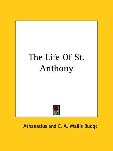 Cover of The Life Of St. Anthony